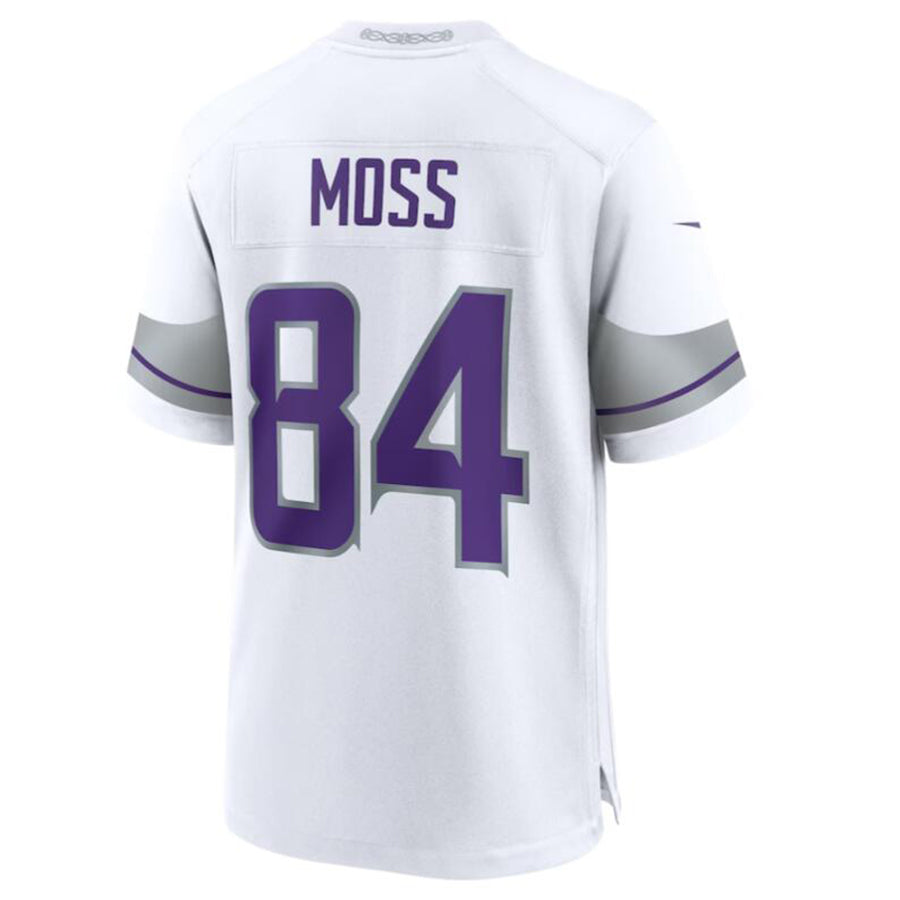 Tlead MN.Vikings #84 Randy Moss White Alternate Retired Player Game Jersey American Stitched Jersey