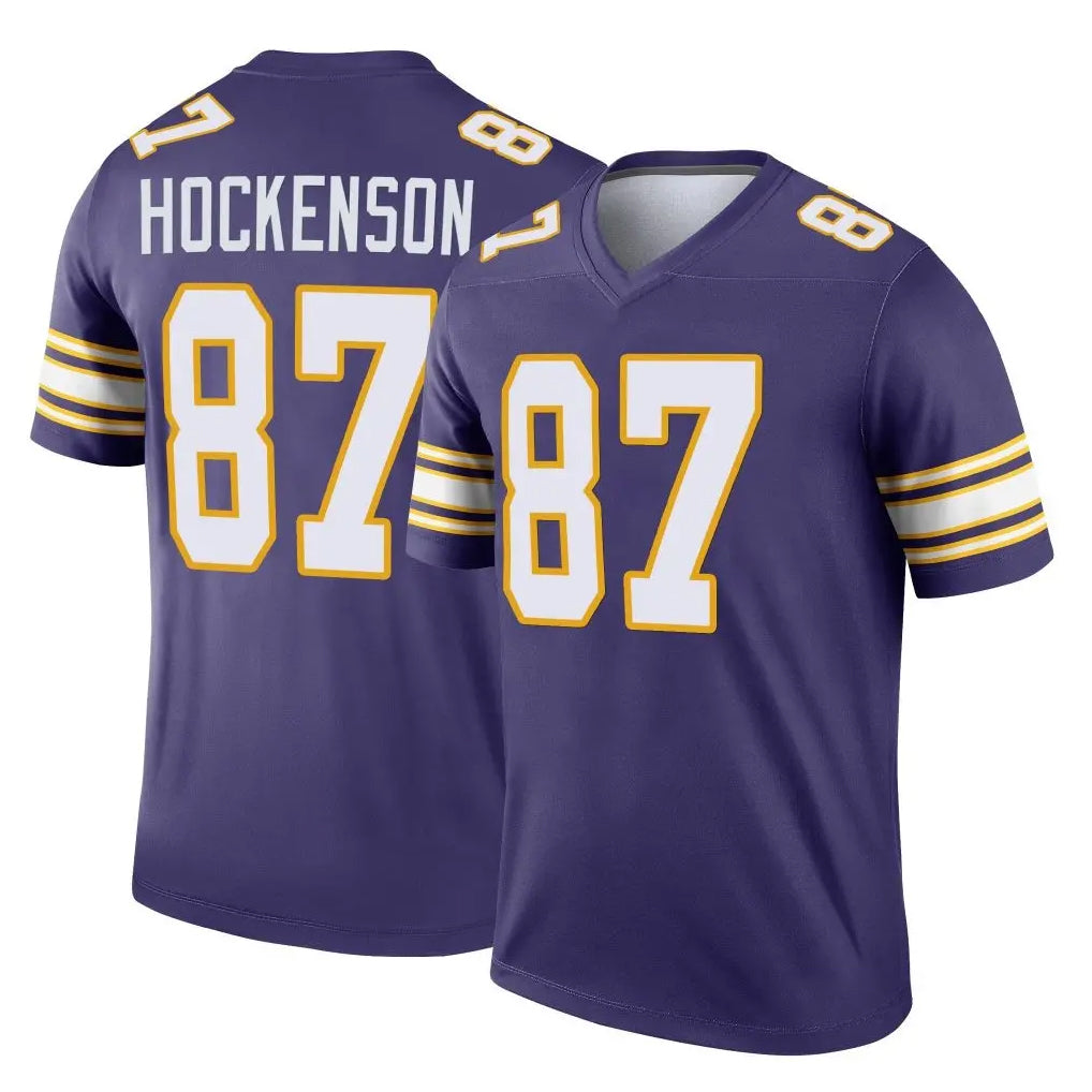 Tlead MN.Vikings #87 T.J. Hockenson Player Purple Limited Classic Home Game Stitched Jerseys