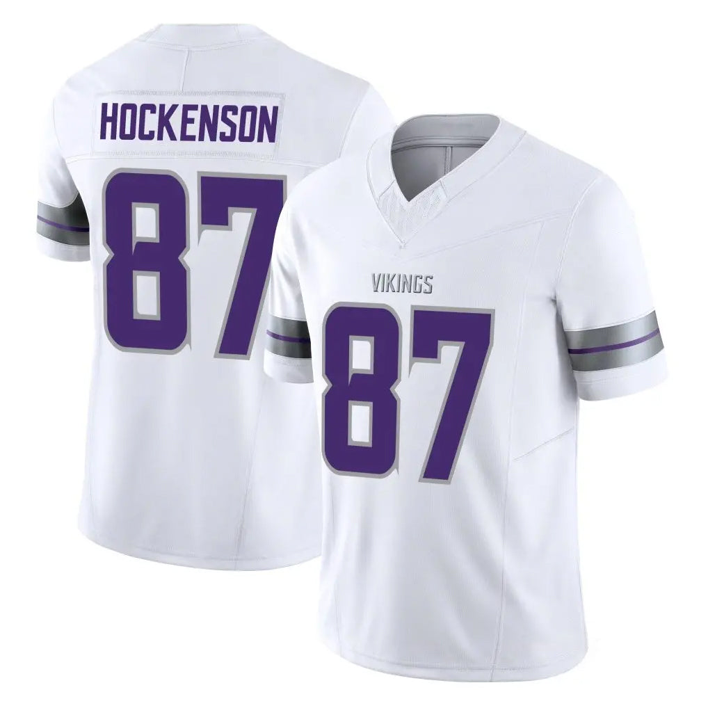Tlead MN.Vikings #87 T.J. Hockenson Player White Limited Alternate Vapor F.U.S.E. Home Game Stitched Jerseys