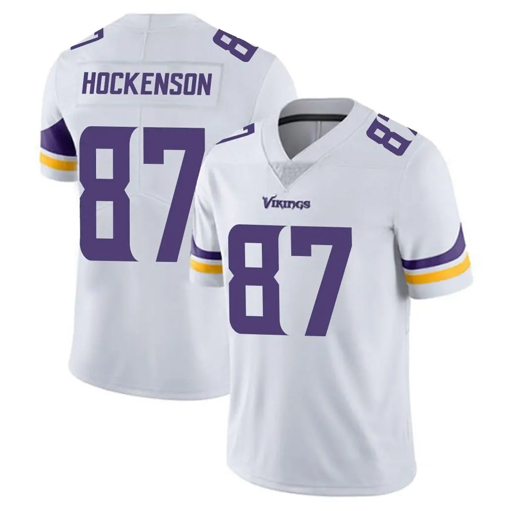 Tlead MN.Vikings #87 T.J. Hockenson Player White Limited Vapor Untouchable Home Game Stitched Jerseys