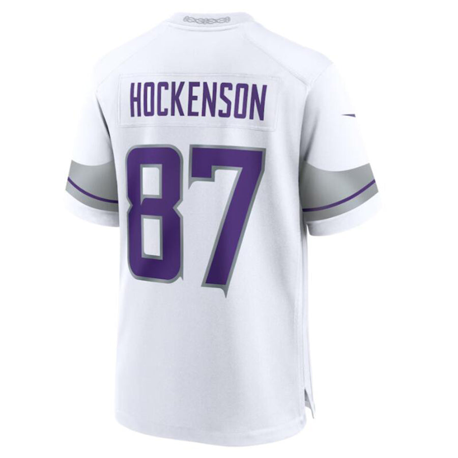 Tlead MN.Vikings #87 T.J. Hockenson White Alternate Game Player Jersey American Stitched Jersey