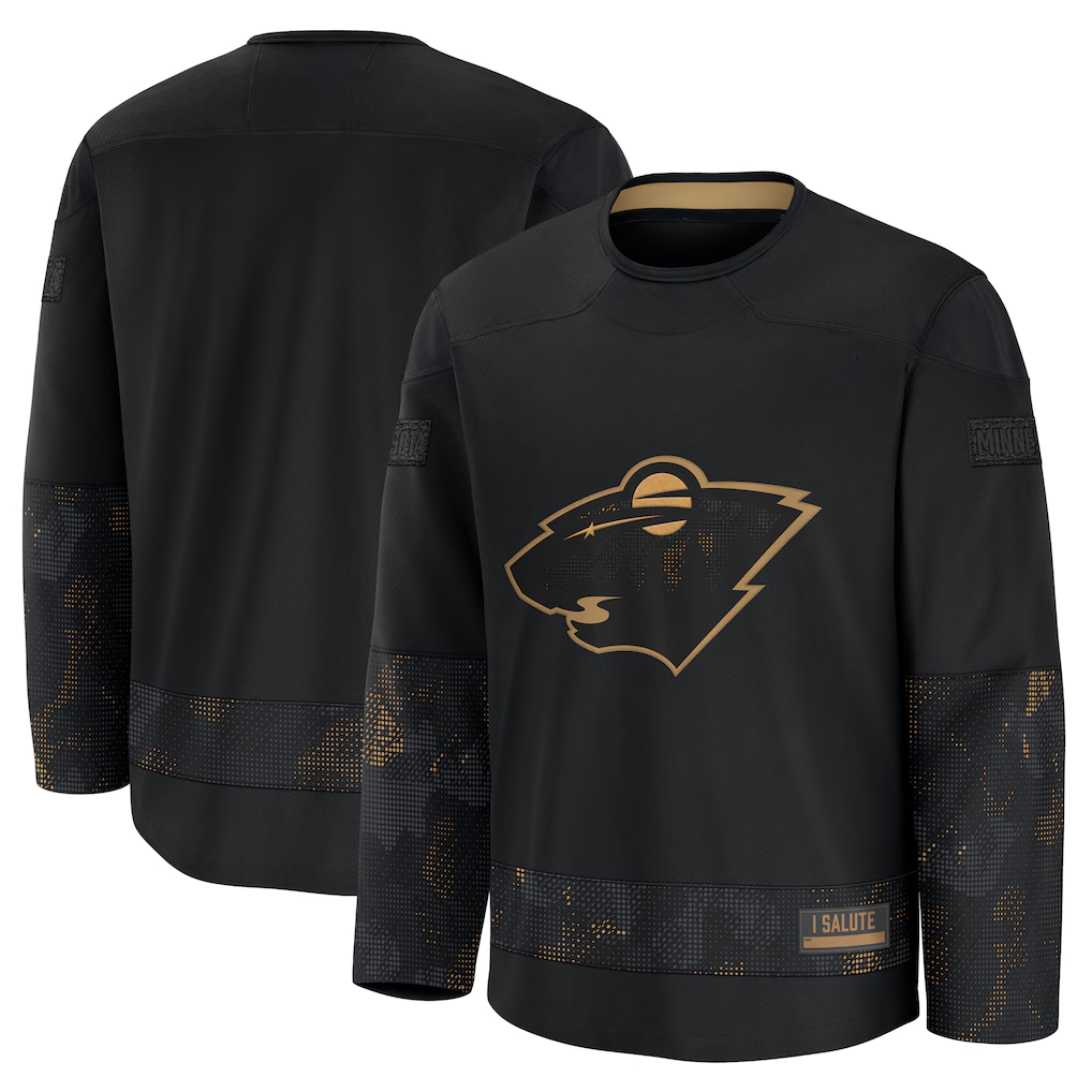 Tlead M.Wild Black 2024 Military Appreciation Practice Jerseys