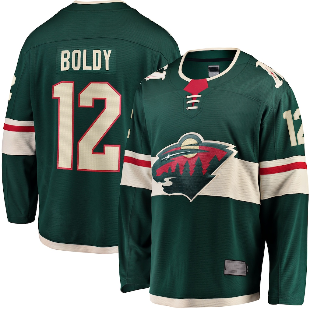 Tlead M.Wild #12 Matthew Boldy Green Home Breakaway Player Jerseys