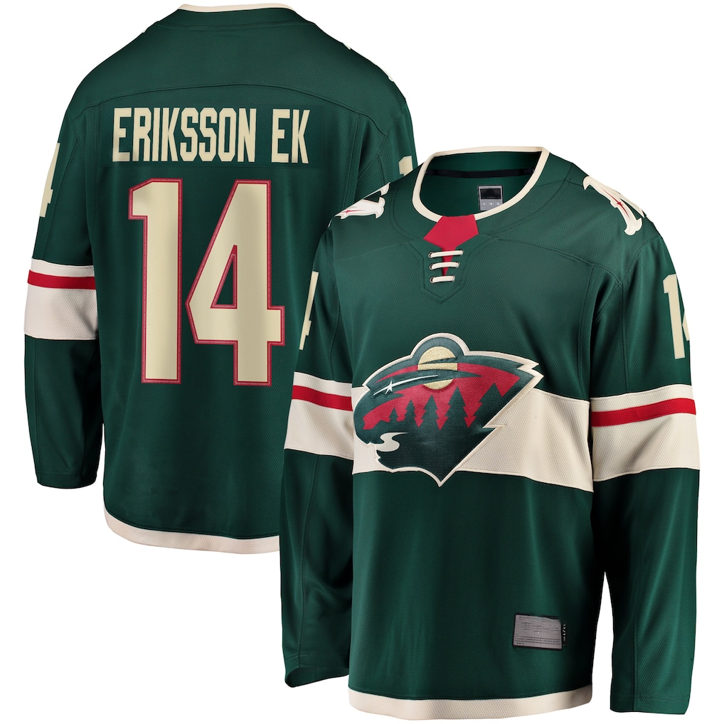 Tlead M.Wild #14 Joel Eriksson Ek Green Breakaway Jerseys