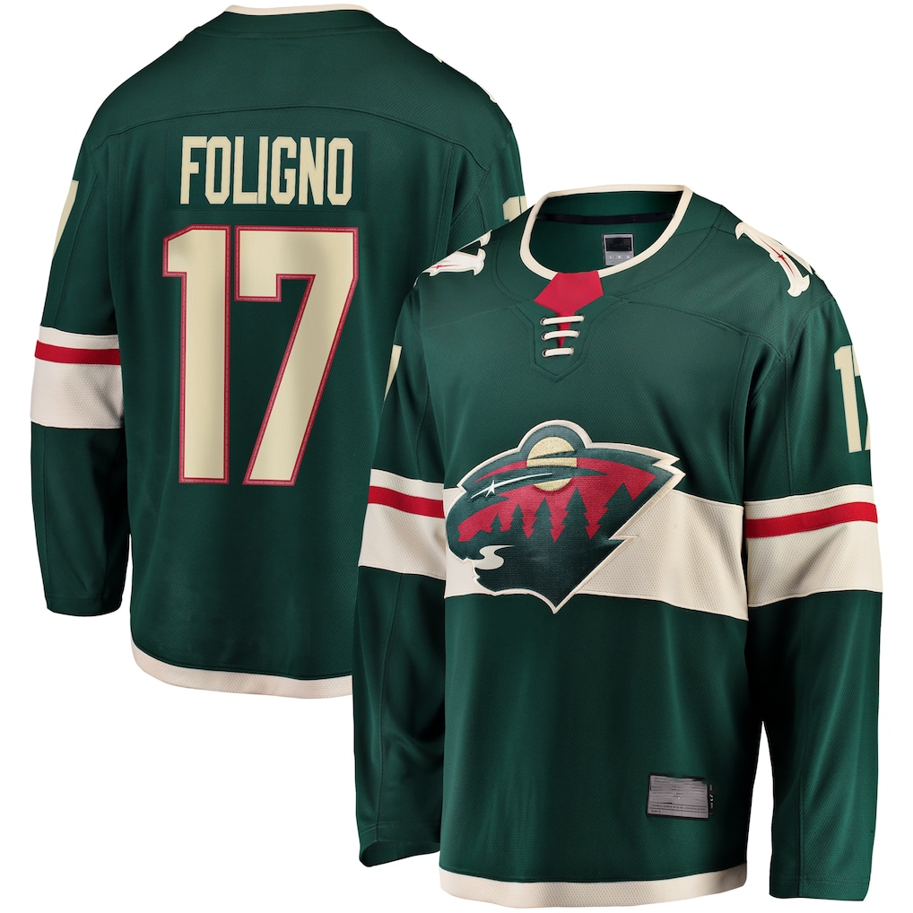 Tlead M.Wild #17 Marcus Foligno Green Breakaway Jerseys