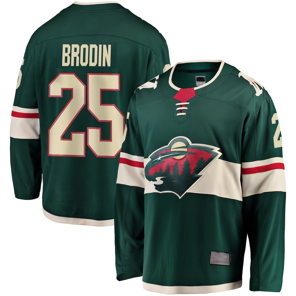 Tlead M.Wild #25 Jonas Brodin Green Breakaway Jerseys