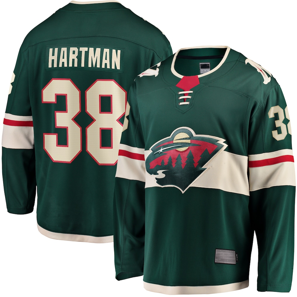 Tlead M.Wild #38 Ryan Hartman Green Home Breakaway Player Jerseys