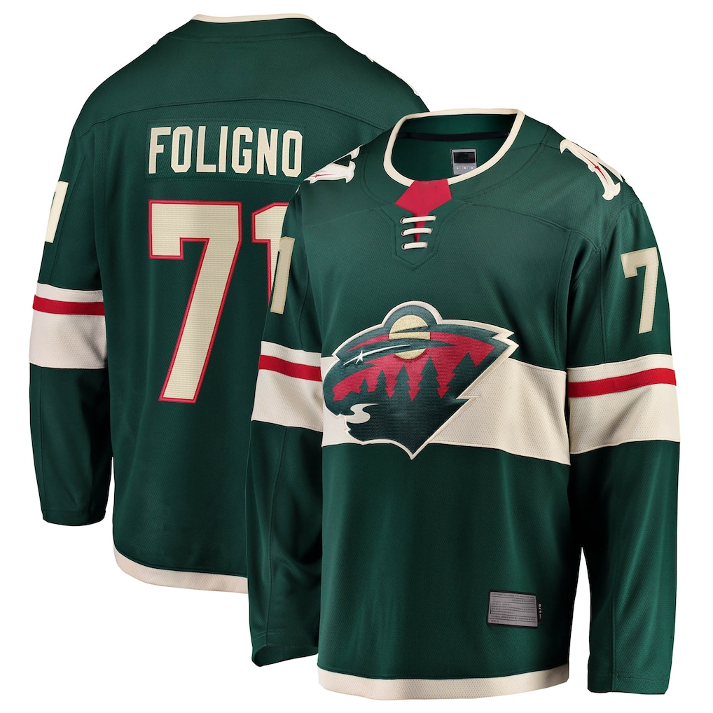 Tlead M.Wild #71 Nick Foligno Green Home Breakaway Jerseys