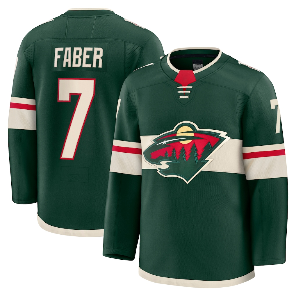 Tlead M.Wild #7 Brock Faber Green Anniversary Premium Jerseys