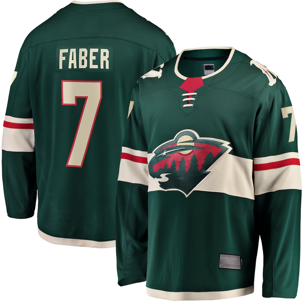 Tlead M.Wild #7 Brock Faber Green Home Breakaway Player Jerseys