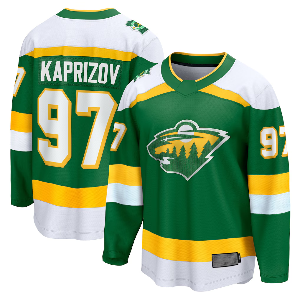 Tlead M.Wild #97 Kirill Kaprizov Green 2023-24 Alternate Breakaway Jerseys
