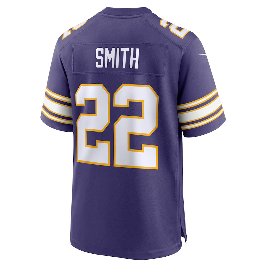 Tlead MN.Vikings #22 Harrison Smith Player Purple Classic Game Stitched Jerseys