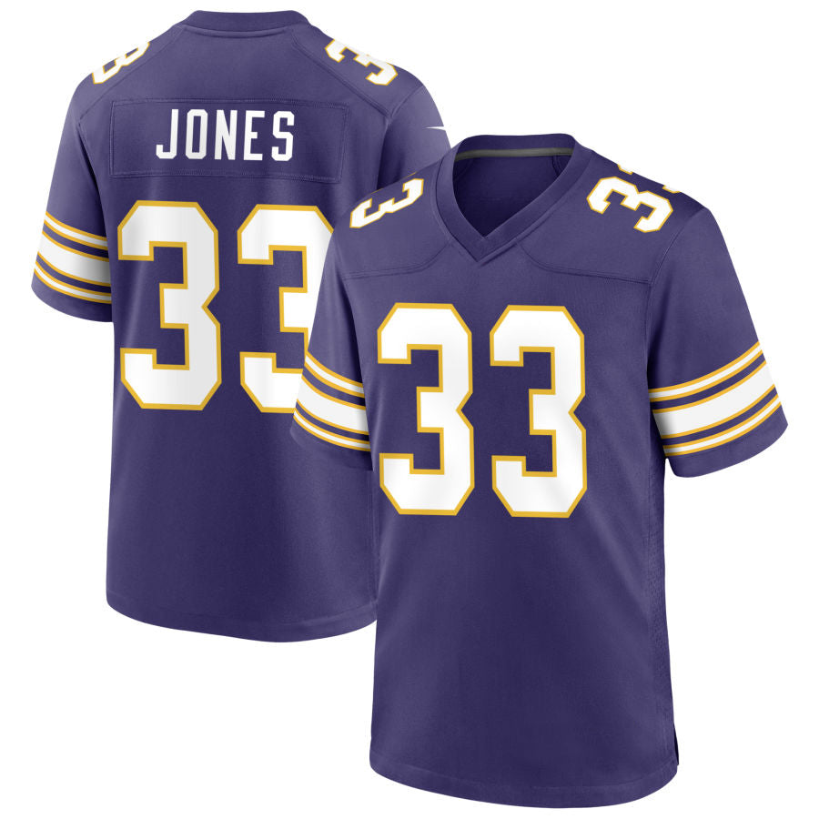 Tlead MN.Vikings #33 Aaron Jones Player Purple Classic Game Stitched Jerseys