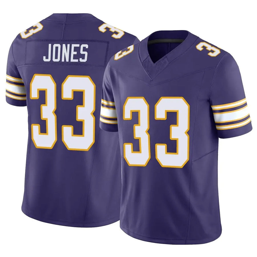 Tlead MN.Vikings #33 Aaron Jones Player Purple Classic Vapor F.U.S.E. Limited Stitched Jerseys