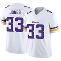 Tlead MN.Vikings #33 Aaron Jones Player White Vapor F.U.S.E. Limited Stitched Jerseys