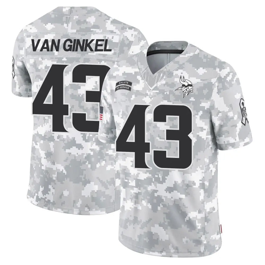 TleadMN.Vikings #43 Andrew Van Ginkel Player Arctic Camo Salute to Service Limited Stitched Jerseys