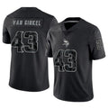 Tlead MN.Vikings #43 Andrew Van Ginkel Player Black REFLECTIVE Limited Stitched Jerseys