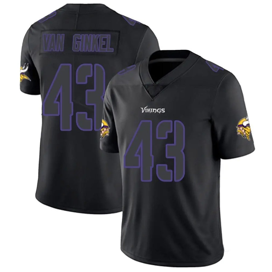 Tlead MN.Vikings #43 Andrew Van Ginkel Player Limited Black Impact Game Stitched Jerseys