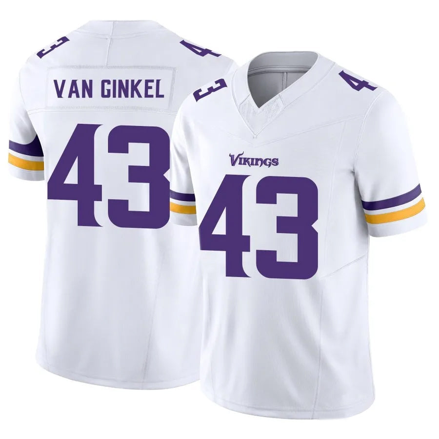 Tlead MN.Vikings #43 Andrew Van Ginkel Player White Vapor F.U.S.E. Limited Stitched Jerseys