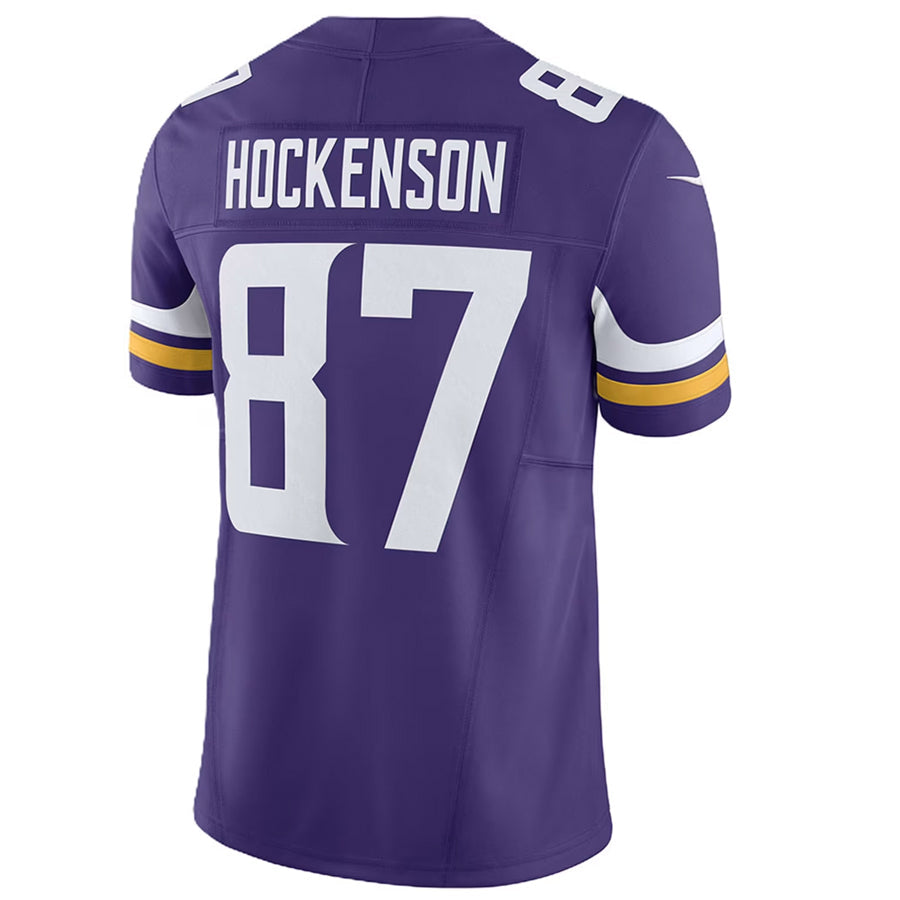 Tlead MN.Vikings #87 T.J. Hockenson Player Purple Vapor F.U.S.E. Limited Stitched Jerseys