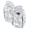 Tlead NE.Patriots Arctic Camo Salute to Service Pullover Hoodies Limited Game Blank Player Stitched Jerseys