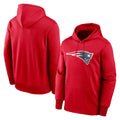 Tlead NE.Patriots Red LOGO Pullover Hoodies Home Game Blank Player Stitched Jerseys