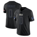 Tlead NE.Patriots #0 Christian Gonzalez Player Black Impact LImited Home Game Stitched Jerseys