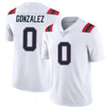 Tlead NE.Patriots #0 Christian Gonzalez Player White Vapor Untouchable Home Game Stitched Jerseys