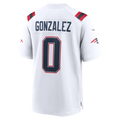 Tlead NE.Patriots #0 Christian Gonzalez White Game Stitched Jerseys