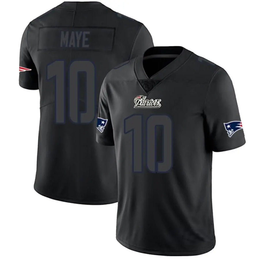 Tlead NE.Patriots #10 Drake Maye Player Limited Black Impact Stitched Jerseys