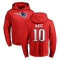 Tlead NE.Patriots #10 Drake Maye Player Red LOGO Pullover Hoodies Home Game Stitched Jerseys