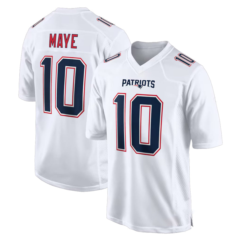 Tlead NE.Patriots #10 Drake Maye Player White Fashion Limited Home Game Stitched Jerseys
