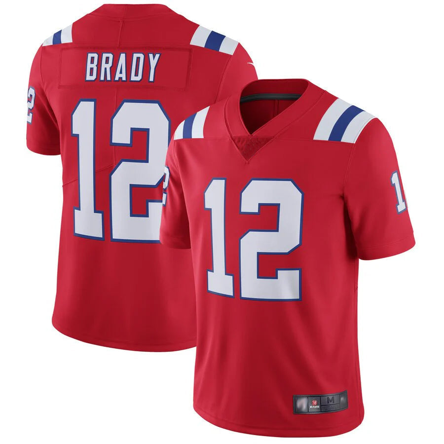 Tlead NE.Patriots #12 Tom Brady Player Red Home Limited Stitched Jerseys