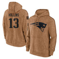 Tlead NE.Patriots #13 Mack Hollins Player Brown Salute to Service Pullover Hoodies Limited Game Stitched Jerseys