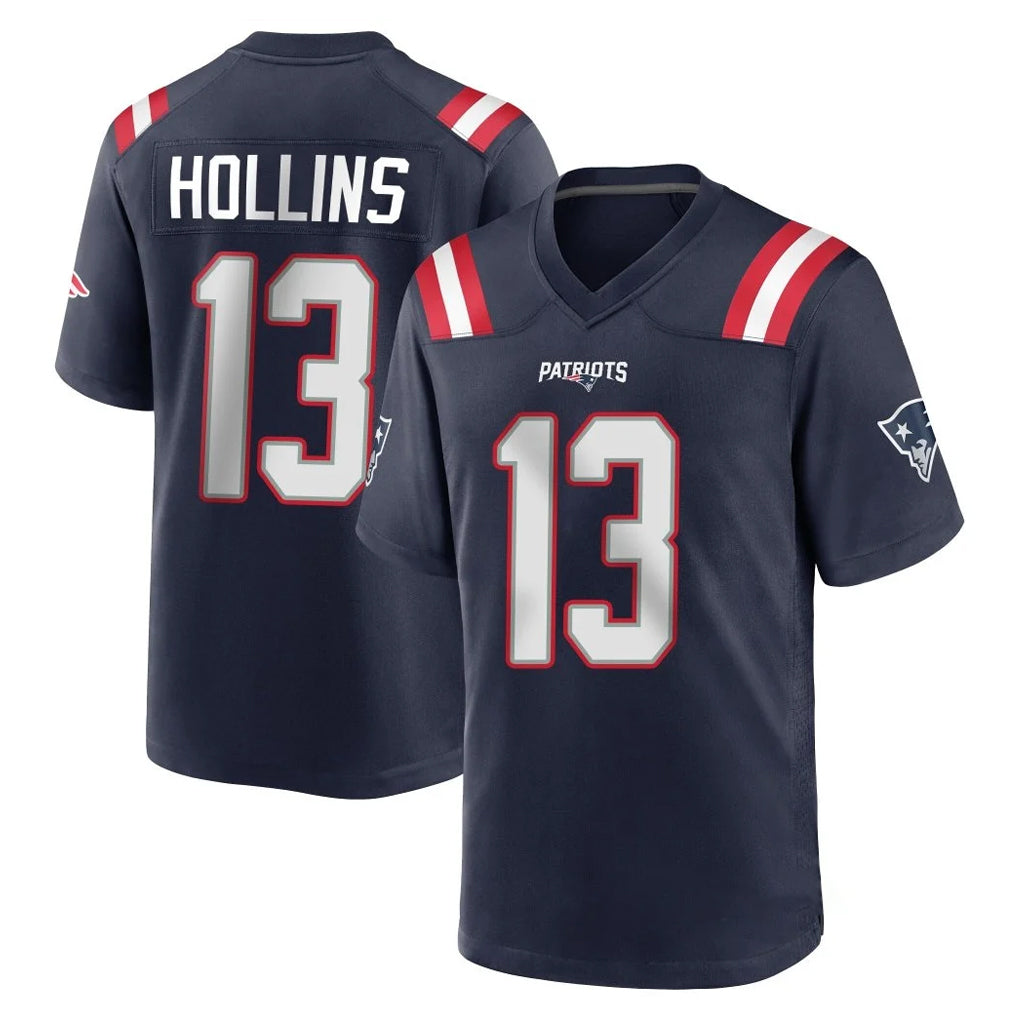 Tlead NE.Patriots #13 Mack Hollins Player Navy Home Game Stitched Jerseys