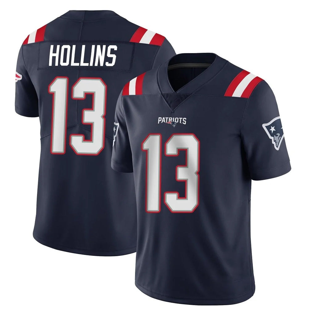 Tlead NE.Patriots #13 Mack Hollins Player Navy Vapor Untouchable Home Game Stitched Jerseys