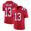 Tlead NE.Patriots #13 Mack Hollins Player Red Limited Vapor F.U.S.E. Home Game Stitched Jerseys
