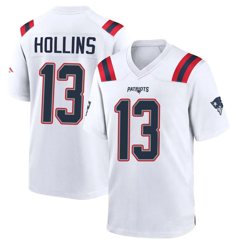 Tlead NE.Patriots #13 Mack Hollins Player White Home Game Stitched Jerseys