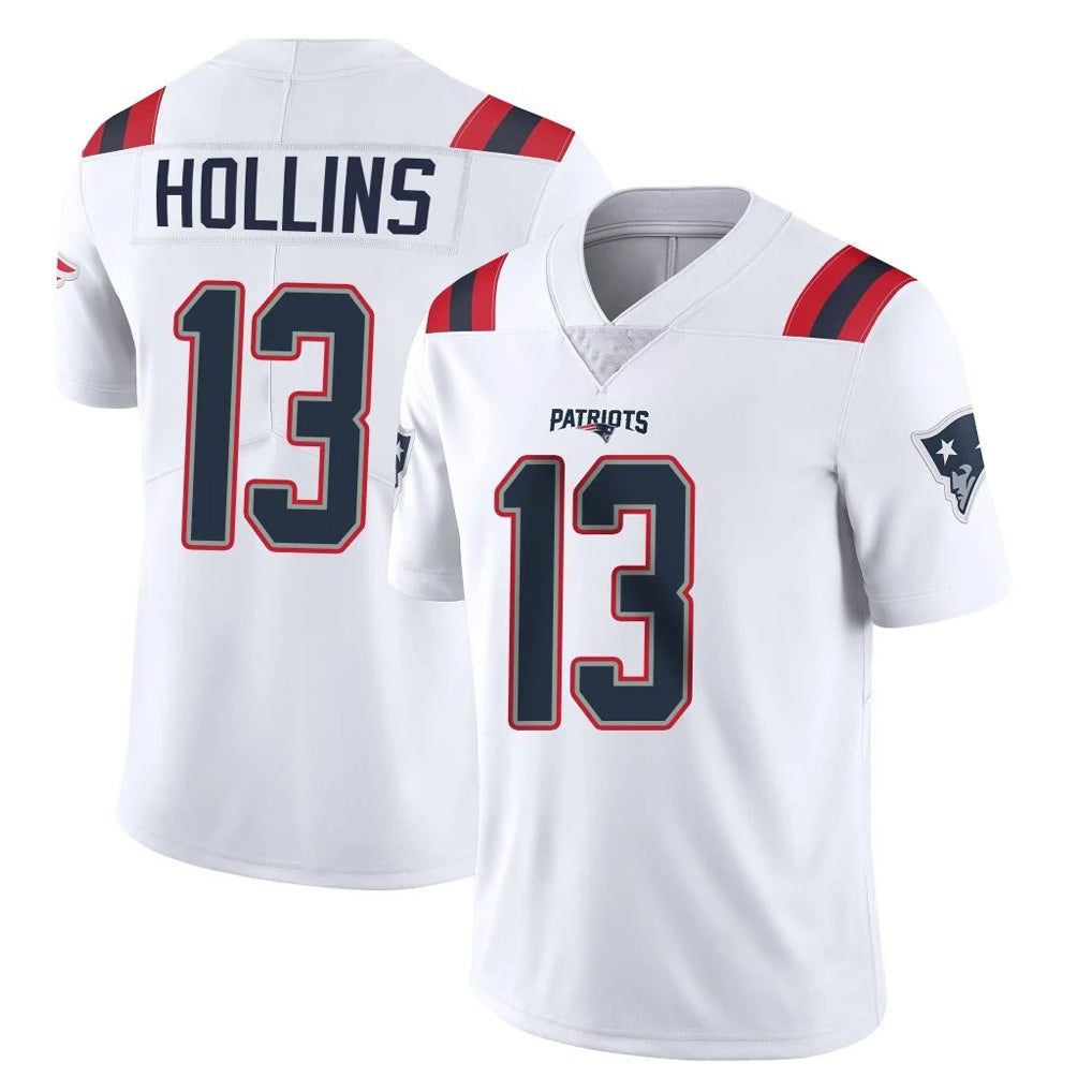 Tlead NE.Patriots #13 Mack Hollins Player White Vapor Untouchable Home Game Stitched Jerseys
