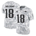 Tlead NE.Patriots #18 Kyle Williams Player Arctic Camo Salute To Service Limited Game Stitched Jerseys