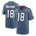 Tlead NE.Patriots #18 Kyle Williams Player Blue Rivalries Collection Home Game Stitched Jerseys