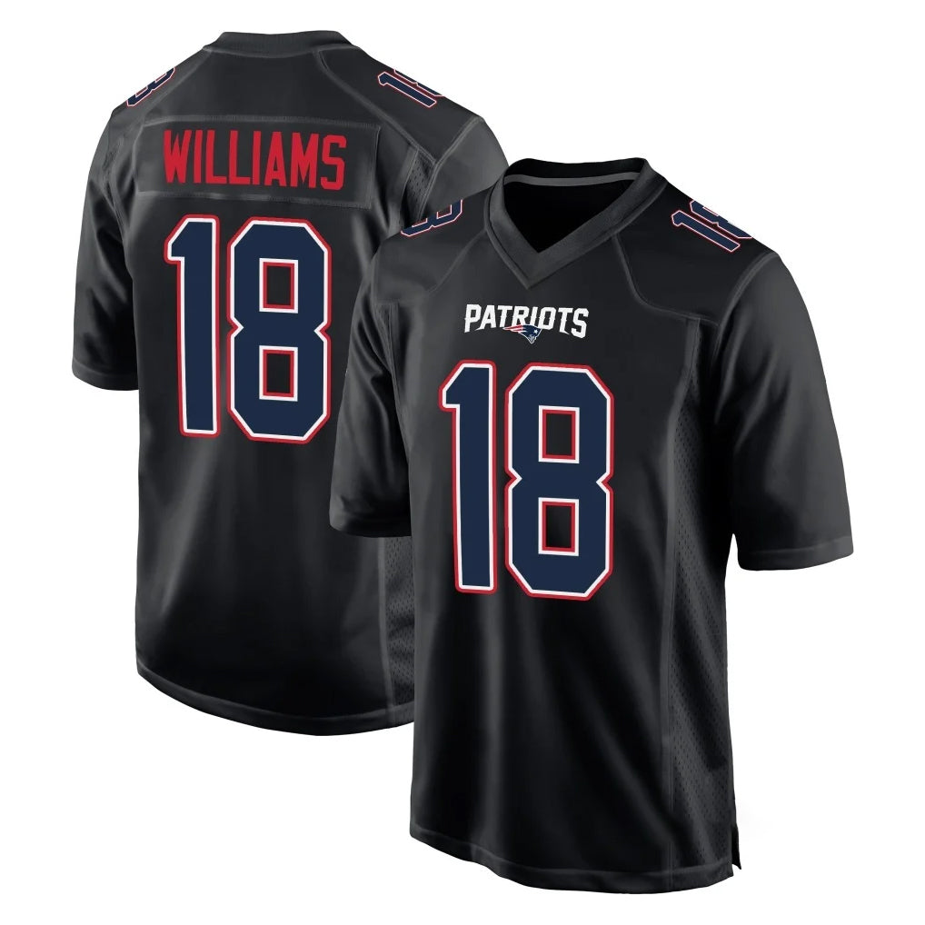 Tlead NE.Patriots #18 Kyle Williams Player Carbon Fashion Limited Home Game Stitched Jerseys