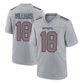 Tlead NE.Patriots #18 Kyle Williams Player Gray Fashion Limited Home Game Stitched Jerseys