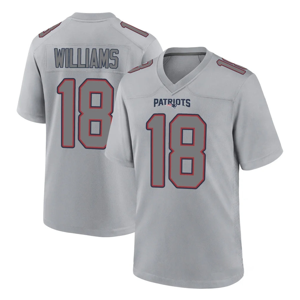 Tlead NE.Patriots #18 Kyle Williams Player Gray Fashion Limited Home Game Stitched Jerseys
