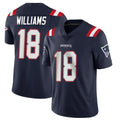 Tlead NE.Patriots #18 Kyle Williams Player Navy Vapor Untouchable Home Game Stitched Jerseys