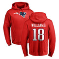Tlead NE.Patriots #18 Kyle Williams Player Red LOGO Pullover Hoodies Home Game Stitched Jerseys