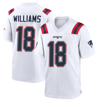 Tlead NE.Patriots #18 Kyle Williams Player White Home Game Stitched Jerseys