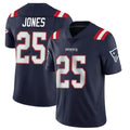 Tlead NE.Patriots #25 Marcus Jones Player Navy Vapor Untouchable Home Game Stitched Jerseys