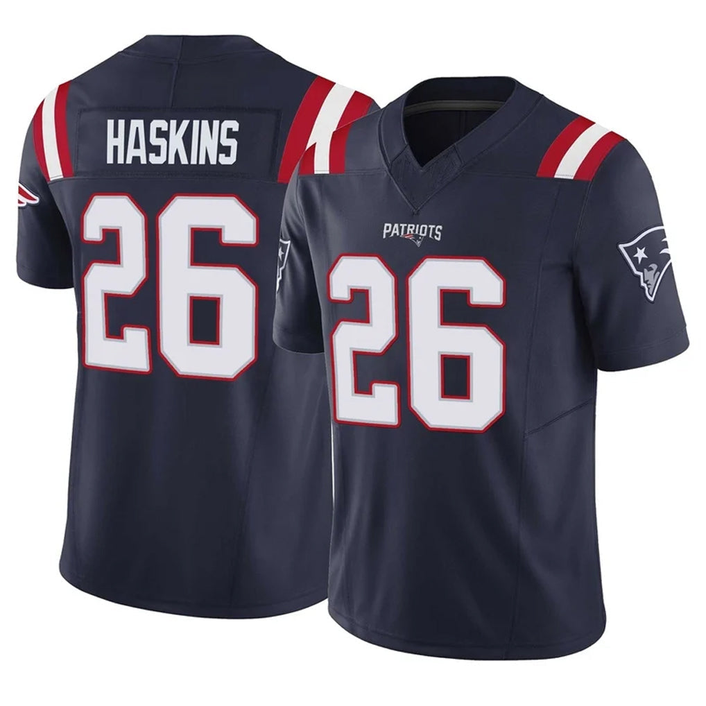 Tlead NE.Patriots #26 Hassan Haskins Player Navy Limited Vapor F.U.S.E. Home Game Stitched Jerseys