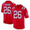 Tlead NE.Patriots #26 Hassan Haskins Player Red Home Game Stitched Jerseys